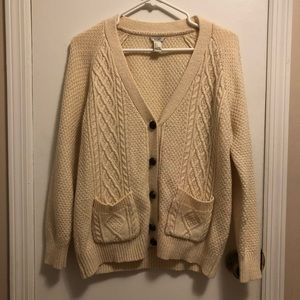 Forever 21 Cream Sweater Cardigan